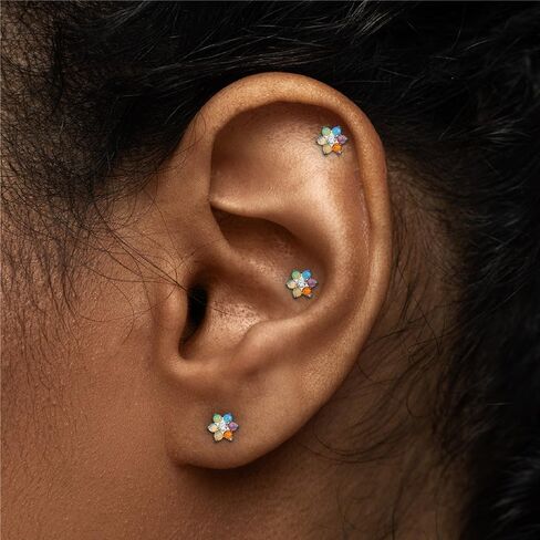 Tilum 14g–12g Internal Rainbow Titanium Top — Price Per 1 in Saudi Arabia