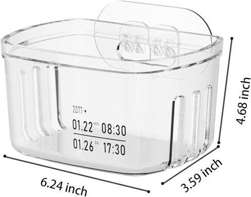 Multifunctional Wall-mounted Storage Rack Organizer Adhesive Shower Organizer Transparent Shower Shelf Storage Box for Mothers Day LCC596-02 in Saudi Arabia