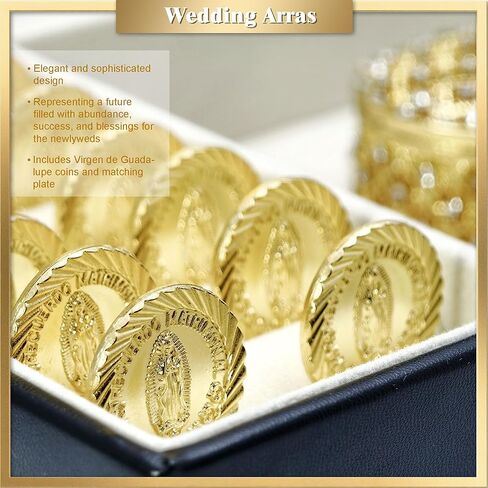 Arras Para Boda Catolica, Wedding Arras Coins with 13 Virgen De Guadalupe Aras, Regalos De Boda for Ceremony. in Saudi Arabia