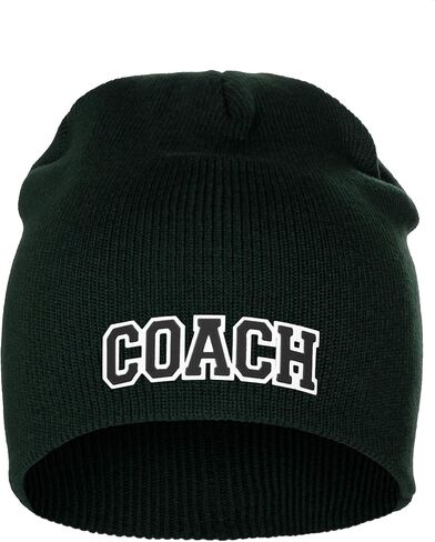 I&W Sports Team Coach Arch Letters Winter Knit Cuffless Beanie 3D Raised Layers in Saudi Arabia
