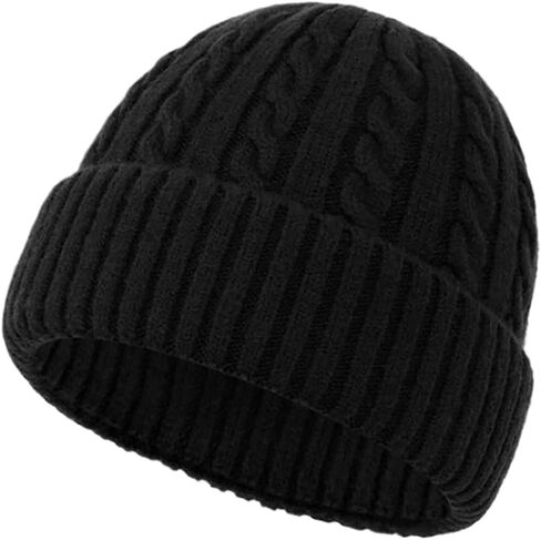 Knitted Cuffed Beanie Cap for Men/Women, Unisex Soft Warm Winter Hat Stocking Skull Cap in Saudi Arabia
