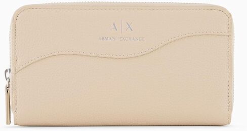A | X ARMANI EXCHANGE Wave Continental Zip Around Wallet, Nero in Kuwait