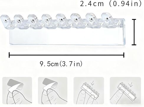 6 Pack Acrylic Necklace Hanger Wall Mounted Necklace Organizer Hanging Jewelry Organizer with 48Hooks for Necklaces, Earrings and Bracelets in Saudi Arabia
