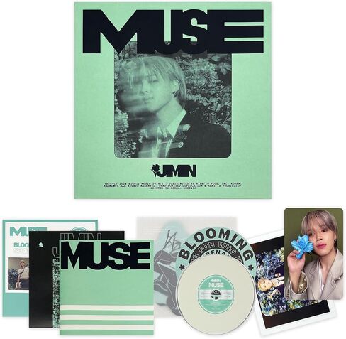 HYBE Ent. JIMIN OF BTS - [MUSE] (BLOOMING Ver.) Photobook + CD-R + Muse Card Set + Coaster + 2 Extra Photocards in Saudi Arabia