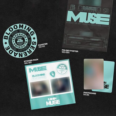 HYBE Ent. JIMIN OF BTS - [MUSE] (BLOOMING Ver.) Photobook + CD-R + Muse Card Set + Coaster + 2 Extra Photocards in Saudi Arabia