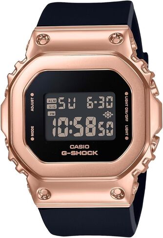 G-Shock Ladies' Casio Digital Rose Gold-Tone and Black Resin Strap Watch GMS5600PG-1 in Saudi Arabia