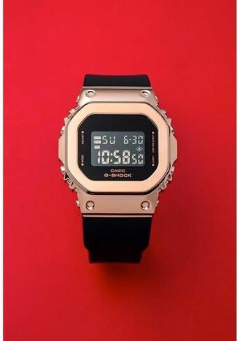 G-Shock Ladies' Casio Digital Rose Gold-Tone and Black Resin Strap Watch GMS5600PG-1 in Saudi Arabia