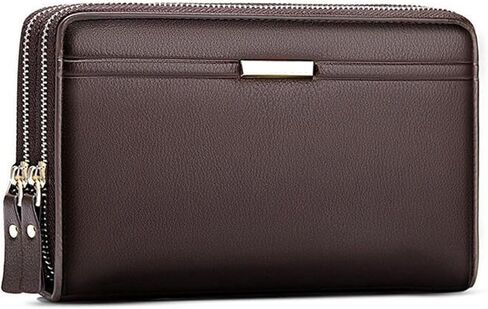 Mens Wallet Long Purse Leather Clutch Large Business Handbag Phone Card Holder Case Gift for Men Father Son Husband Boyfriend in Saudi Arabia
