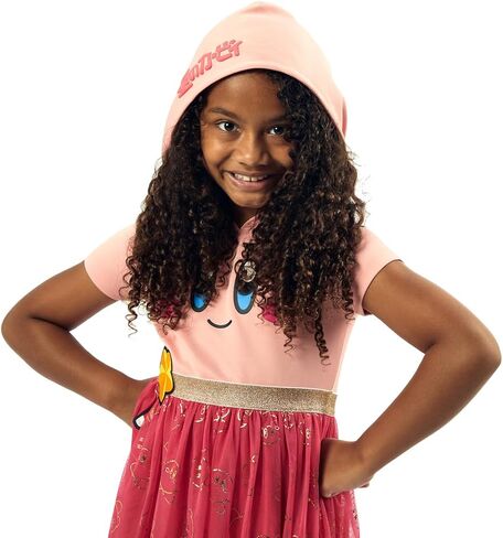 Bioworld Kirby Big Face Girl's Cradle Pink Short Sleeve Hooded Cosplay Dress in Saudi Arabia