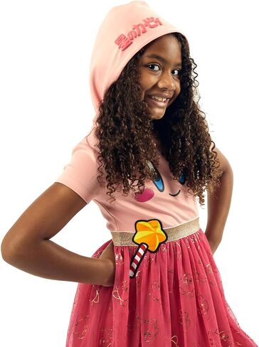 Bioworld Kirby Big Face Girl's Cradle Pink Short Sleeve Hooded Cosplay Dress in Saudi Arabia