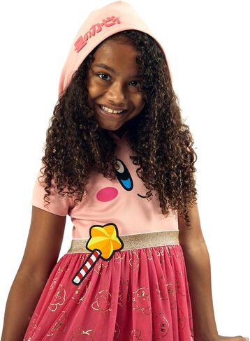 Bioworld Kirby Big Face Girl's Cradle Pink Short Sleeve Hooded Cosplay Dress in Saudi Arabia