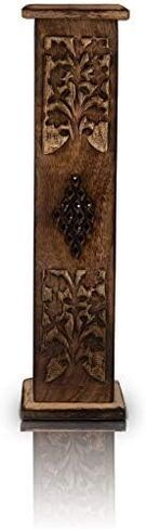 Wooden Incense Stick & Cone Burner Coffin with Storage Compartment Organic Eco Friendly Ash Catcher Agarbatti Holder Rustic Style for Meditation Yoga Aromatherapy Home Fragrance Products in Saudi Arabia