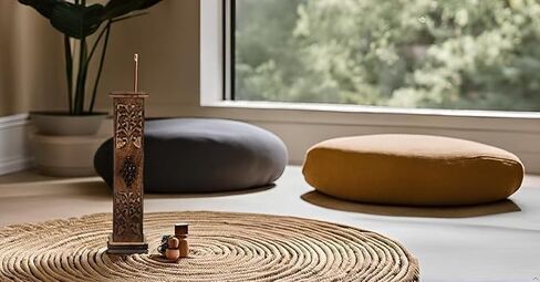 Wooden Incense Stick & Cone Burner Coffin with Storage Compartment Organic Eco Friendly Ash Catcher Agarbatti Holder Rustic Style for Meditation Yoga Aromatherapy Home Fragrance Products in Saudi Arabia