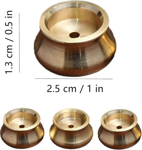 4-Pack Mini Brass Incense Holder Set, Copper & Gold-Plated Metal Burners for Cones/Sticks, Ash Catcher Home Fragrance Decor in Saudi Arabia