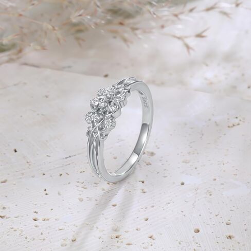 Diamond Celtic Knot Ring for Women 925 Sterling Silver Band Ring with Lab Grown Diamond Jewelry Gifts in Saudi Arabia