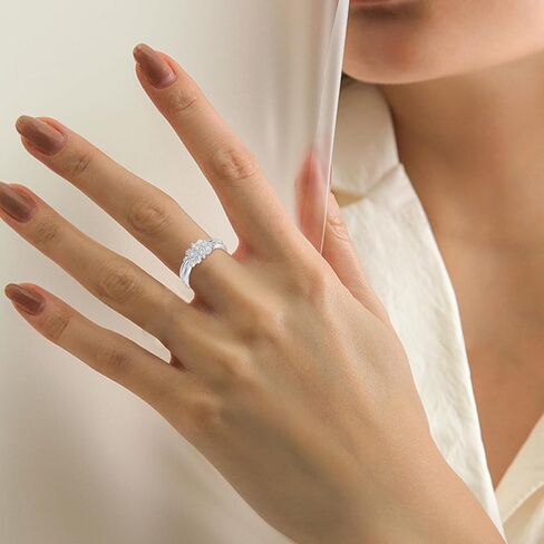 Diamond Celtic Knot Ring for Women 925 Sterling Silver Band Ring with Lab Grown Diamond Jewelry Gifts in Saudi Arabia