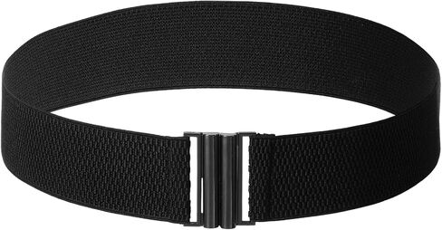 Stretchy Belt for Women, Vintage Thick Black Belt, Elastic Waist Cinch Trimmer Belts, Wide Adjustable Corset Belts for Dresses in Saudi Arabia