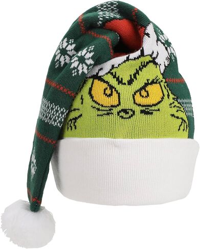 Bioworld The Grinch Fair Isle Jacquard Acrylic Santa Hat in Saudi Arabia