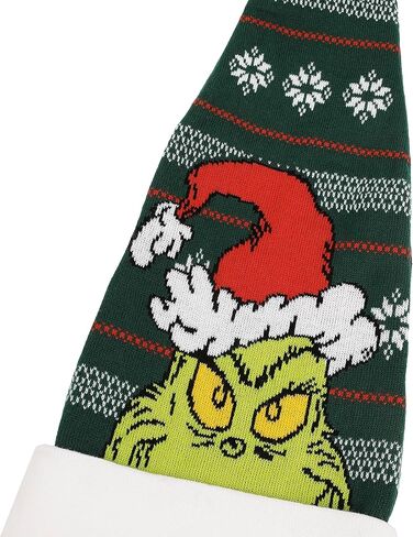 Bioworld The Grinch Fair Isle Jacquard Acrylic Santa Hat in Saudi Arabia