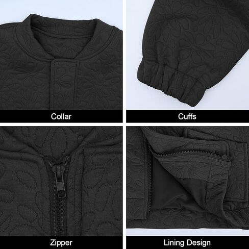 Brebebe Women Jacquard Coats Long Sleeve Lightweight Zip Up Casual Jackets in Saudi Arabia