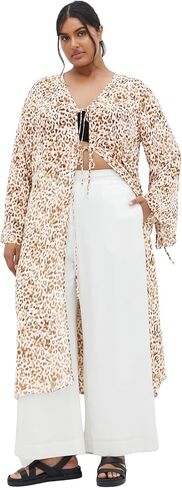 City Chic Women's Plus Size Jacket - Remi Leopard Print in Saudi Arabia