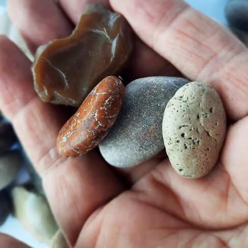 5 أحجار صلاة بحجم الجيب من بحر الجليل من إسرائيل (0.5-1 بوصة)، هدية فريدة من الأرض المقدسة، هدية مسيحية أصلية وأصيلة in Kuwait