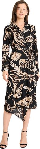 Maggy London Womens Wrap Front Shirt Dress in Saudi Arabia