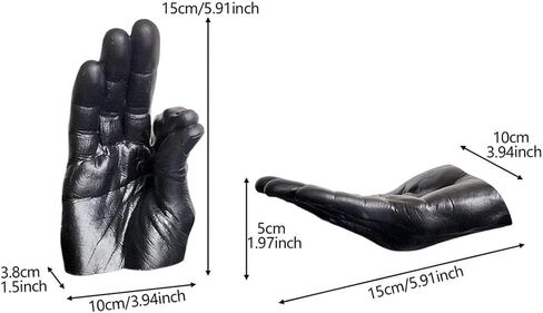 Hand Statues Incense Holder - Incense Burner Ash Catcher, Handcrafted Incense Stick Holder with Ash Catcher, Artisan Incense Burner for Meditation & Yoga (White) in Saudi Arabia