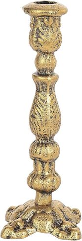 Sungmor Vintage Gold Cast Iron Candle Holder – 8.7" Tall Decorative Rustic Taper Candle Stand – Heavy Antique-Style Candlestick for Table Centerpiece, Fireplace Mantel, or Farmhouse Home Décor in Saudi Arabia