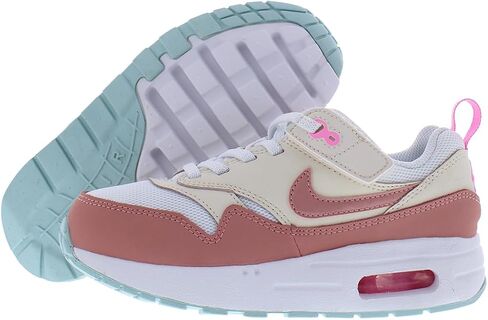 Air Max 1 Big Kids' Shoes (DZ3307-106,White/Black-Pure Platinum) Size 4 in Saudi Arabia