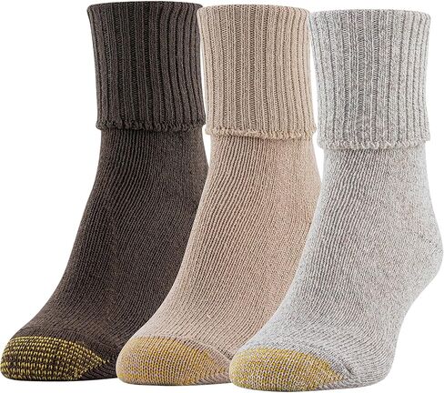 Gold Toe Women's Bermuda Socks - 3 Pack, White, Medium in Saudi Arabia