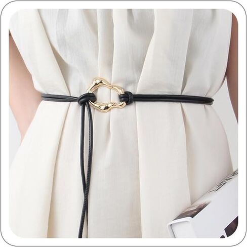Rope Belt for Women Fall Dresses Belts Thin Tie Waist Skinny Faux Leather Belts Renaissance Accessories Halloween in Kuwait