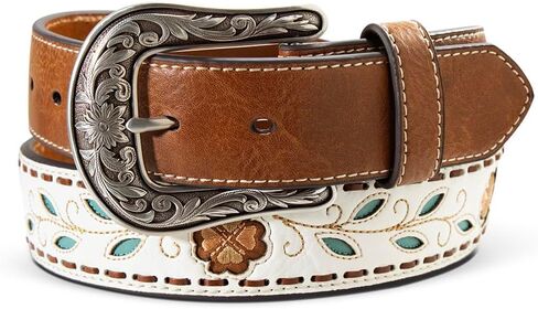 ARIAT Women's Filigree Flower and Leaf Embroidered Belt in Saudi Arabia