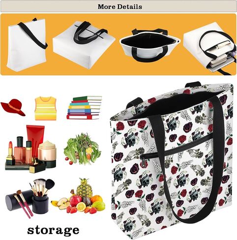 CMNIM Dark Romance Merch Book Lover Large Tote Bag With Zipper Morally Grey Bookish Gifts Book Lover Shoulder Bag in Saudi Arabia