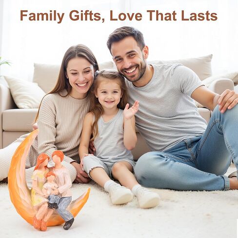 Family Ornament Statues Gifts for New Parents Family of 3 Christmas Ornament New Mom and Dad Gifts Baby First Figurines Heartfelt Keepsake Resin Decoration Sculptures 3.54 * 4.33in in Saudi Arabia