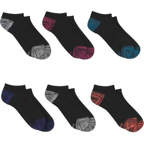 Hanes Performance No Show ، جوارب تبريد X-TEMP خفيفة الوزن للنساء ، 6 عبوات ، رمادية ، 5-9 in Kuwait