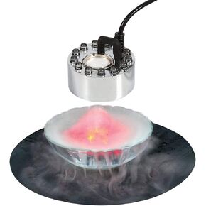 Akeydeco Halloween Party Mist Maker,Ultrasonic Water Pond Fountain Fogger 12 LED Red Yellow and Blue Light Flashes Aluminum Atomizer Air Humidifier for and Rockery Fish Tank Vase Birdbath Deco in Saudi Arabia
