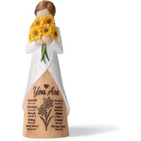 Christian Sunflower Figurine with Bible Verses, Inspirational Resin Sculpture for Women, Mom, Friends, Religious Faith Gift, Home & Church Décor | Keepsake of Love, Strength, and God’s Eternal Promise in Saudi Arabia