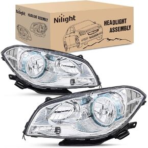 Nilight Headlight Assembly Compatible with 1997 1998 1999 2000 2001 2002 2003 Malibu 2004 2005 Chevy Classic 1997-1999 Oldsmobile Cutlass Replacement Headlamp Chrome Housing Clear Reflector in Kuwait