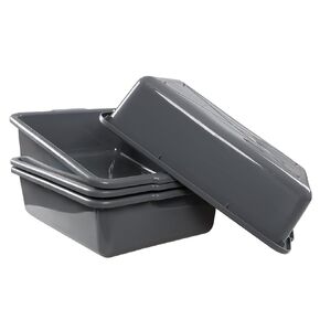 4 Pack 13 Liter Plastic Bus Tub, Commercial Bus Box, Mint Green in Kuwait