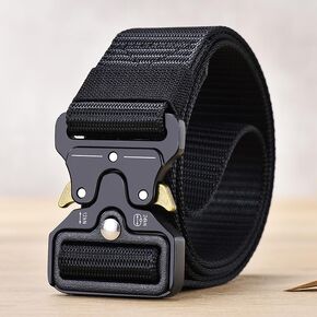 Tactical Belts for Men Military Style Work Hiking Riggers Web Gun Belt with Heavy Duty Quick Release Metal Buckle125cm in Kuwait