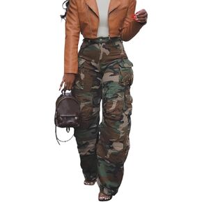 Geulis Women's High Waisted Baggy Jeans Casual Loose Wide Leg Denim Pants Ripped Cargo Jeans Streetwear with Flap Pocket in Kuwait