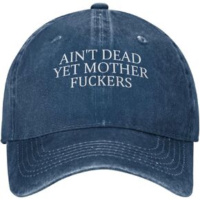Vintage I Ain't Dead Yet Mother Fuckers قبعات بيسبول كلاسيكية منخفضة المظهر للرجال والنساء - قبعة أبي قابلة للتعديل، أسود in Kuwait