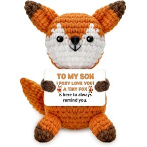 Stocking Stuffers Son Gifts from Mom Dad Mother Father Handmade Crochet Mini Fox to My Son Gifts for Birthday Christmas Funny I Love You Emotional Cheer Decor Birthday Graduation Gift for Him in Saudi Arabia
