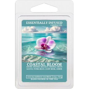 ESSENTIALLY INFUSED Premium Wax Melts (1 x 2.5 oz) - Home Fragrance, Aromatherapy | Highly Scented & Long Lasting (Mahogany Teakwood) in Saudi Arabia