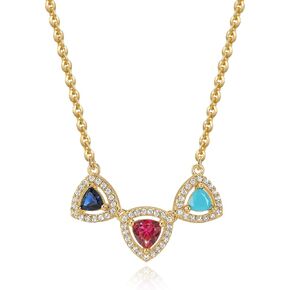 Fettero Gold Necklace for Women - 14K Plated Dainty Gold Necklaces Cute Charm Bow Heart Toi et Moi Pendant Trendy Necklaces for Women Jewelry in Saudi Arabia