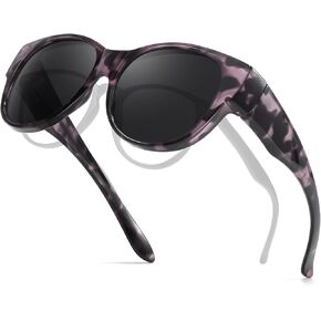 TJUTR Polarized Fit Over Sunglasses for Women, Trendy Sun Glasses Over Prescription Glasses UV400 Protection TS5779 in Kuwait