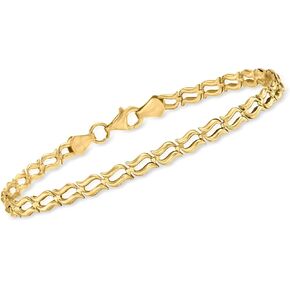 Ross-Simons 10kt Yellow Gold Wavy-Link Bracelet in Saudi Arabia