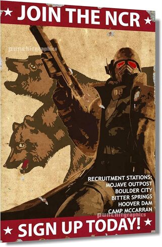 Fallout New Vegas Join the New California Republic NCR Original Art Print 11x17 in Saudi Arabia