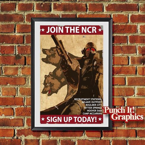 Fallout New Vegas Join the New California Republic NCR Original Art Print 11x17 in Saudi Arabia